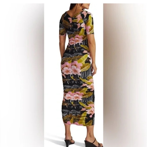 Favorite Daughter The Bad Decisions V-Neck Body-Con Hawaiian Dress Size XS - Picture 2 of 16